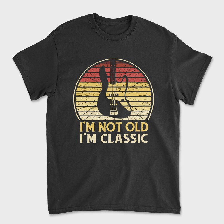 Not Old Classic Retro Guitar, Унисекс Мъжка Тениска