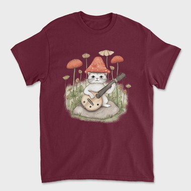 Shroom Hat Cat, Unisex Men's T-Shirt