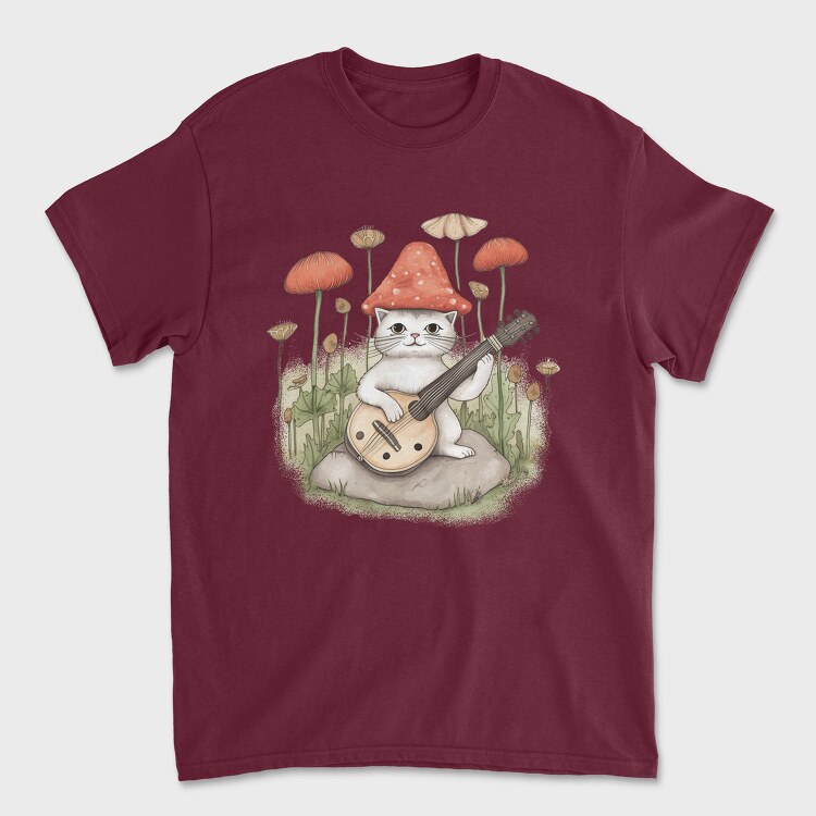 Shroom Hat Cat, Unisex Men's T-Shirt