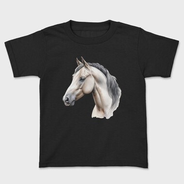 Side View Realistic Horse, Kids' T-Shirt