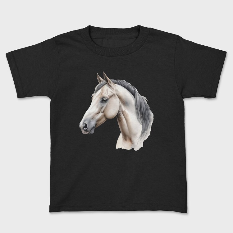 Side View Realistic Horse, Kids' T-Shirt