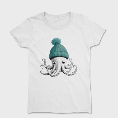 Octopus Winter Hat, Women's T-Shirt