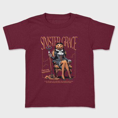 Sinister Grace Pumpkin Creepy, Kids' T-Shirt