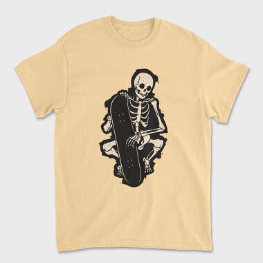 Skate Skeleton, Unisex Men's T-Shirt