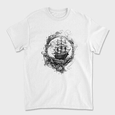Old Sailing Ship, Unisex Men's T-Shirt