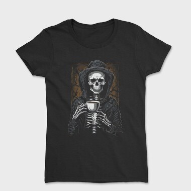 Skeleton Coffee Grave, Women's T-Shirt