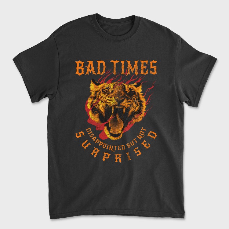 Old School Tiger Bad Times, Унисекс Мъжка Тениска