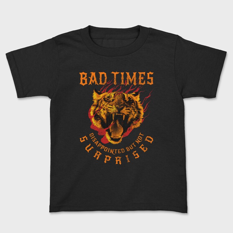 Old School Tiger Bad Times, Kids' T-Shirt