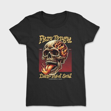 Skeleton Fiery Tongle, Дамска Тениска