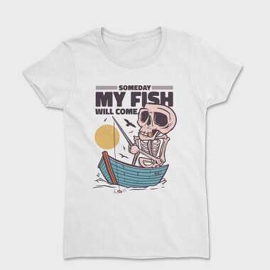Skeleton Fishing, Women's T-Shirt