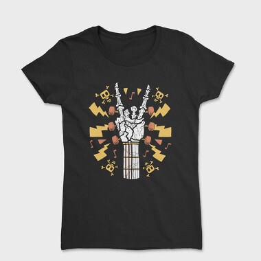 Skeleton Hand Guitar, Women's T-Shirt