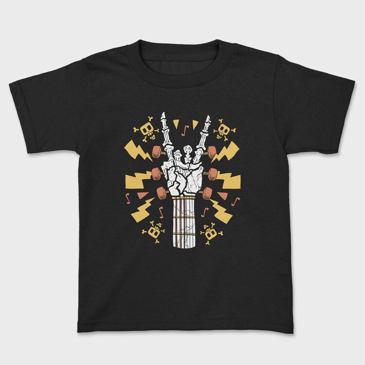 Skeleton Hand Guitar, Детска Тениска