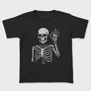 Skeleton Ok Sign, Kids' T-Shirt