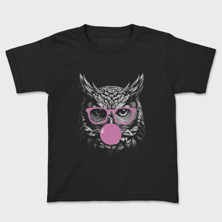 Owl Monochrome Bubblegum, Детска Тениска
