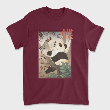 Panda Butterfly Japanese, Unisex Men's T-Shirt