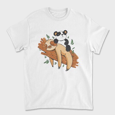 Panda Sloth Lazy, Unisex Men's T-Shirt