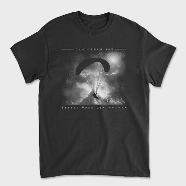 Unisex Men's T-Shirt, Paraglider Silhouette