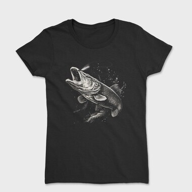 Дамска Тениска, Pike Fish Monochrome