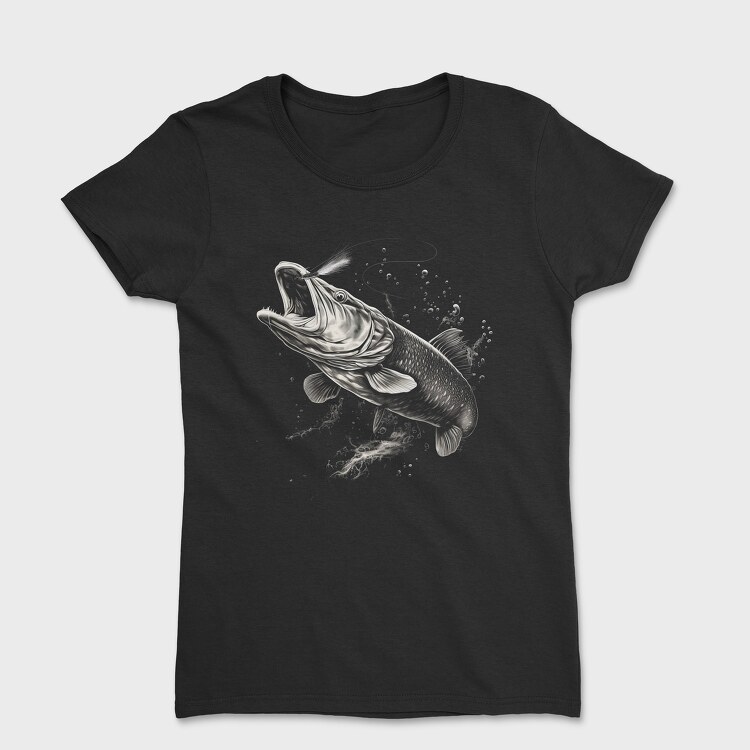 Pike Fish Monochrome, Дамска Тениска