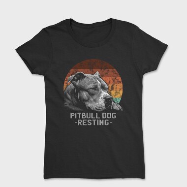 Pitbull Dog Resting, Women's T-Shirt