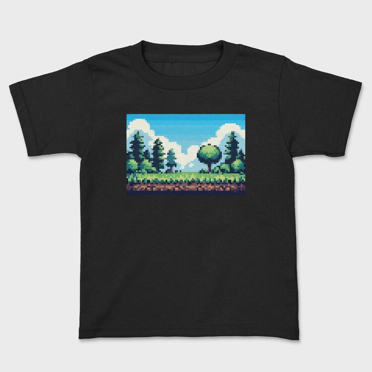 Pixel Art Landscape, Детска Тениска