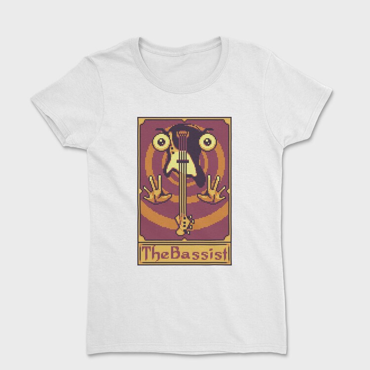 Pixelart Tarot Card the Bassist, Women's T-Shirt