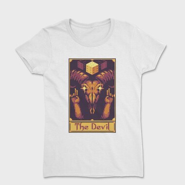 Pixelart Tarot Card the Devil, Women's T-Shirt