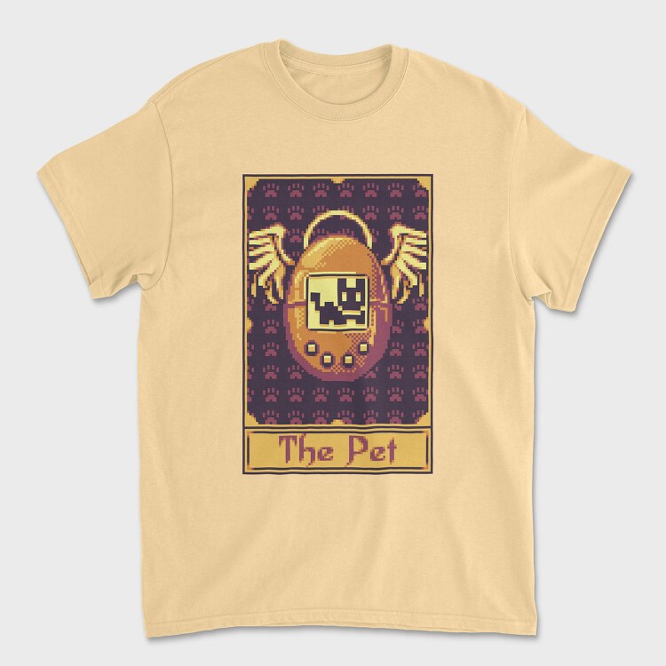 Pixelart Tarot Card the Pet, Unisex Men's T-Shirt