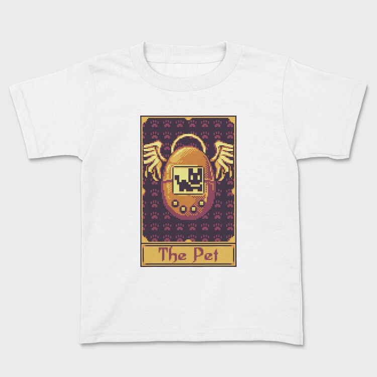 Pixelart Tarot Card the Pet, Kids' T-Shirt
