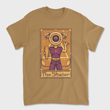 Pixelart Tarot Card the Skater, Unisex Men's T-Shirt