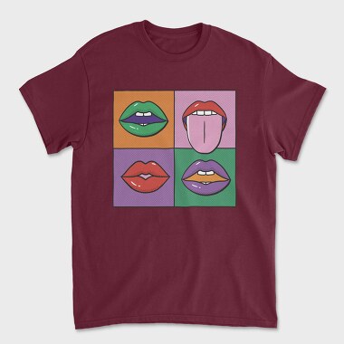 Pop Lips, Unisex Men's T-Shirt