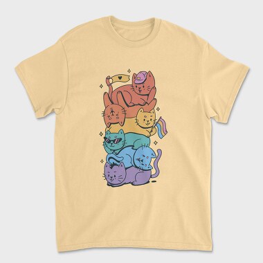 Pride Stack of Cats, Unisex Men's T-Shirt