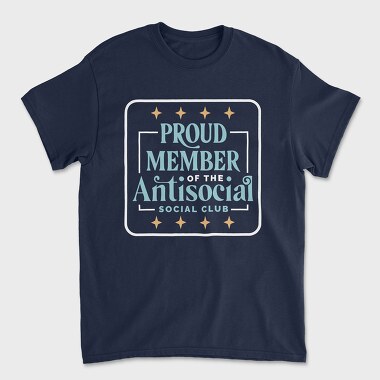 Proud Member Antisocial, Unisex Men's T-Shirt