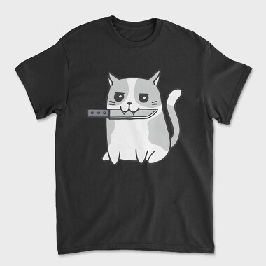 Psycho Cat, Unisex Men's T-Shirt