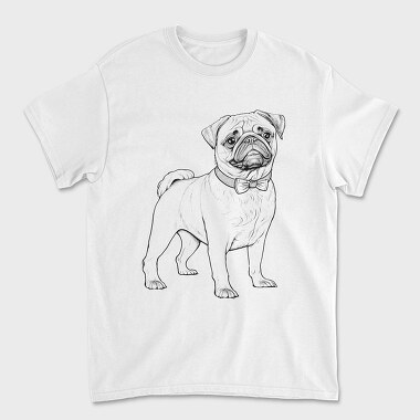 Pug Dog, Unisex Men's T-Shirt
