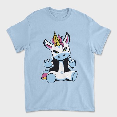 Punk Unicorn Middle Finger, Unisex Men's T-Shirt