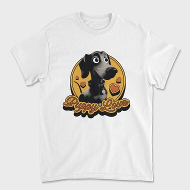 Puppy Love Retro, Unisex Men's T-Shirt