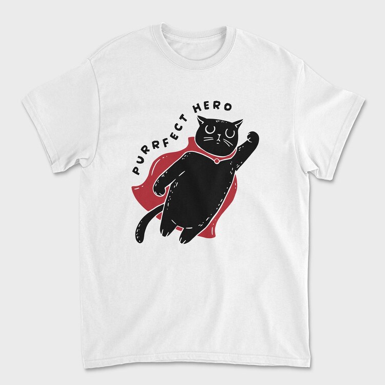 Purrfect Hero, Unisex Men's T-Shirt