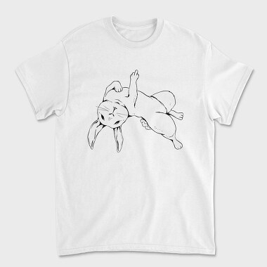 Rabbit Middle Finger, Unisex Men's T-Shirt