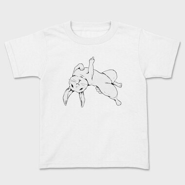 Rabbit Middle Finger, Kids' T-Shirt