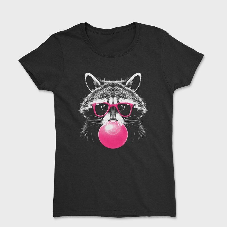Raccoon Bubblegum, Women's T-Shirt