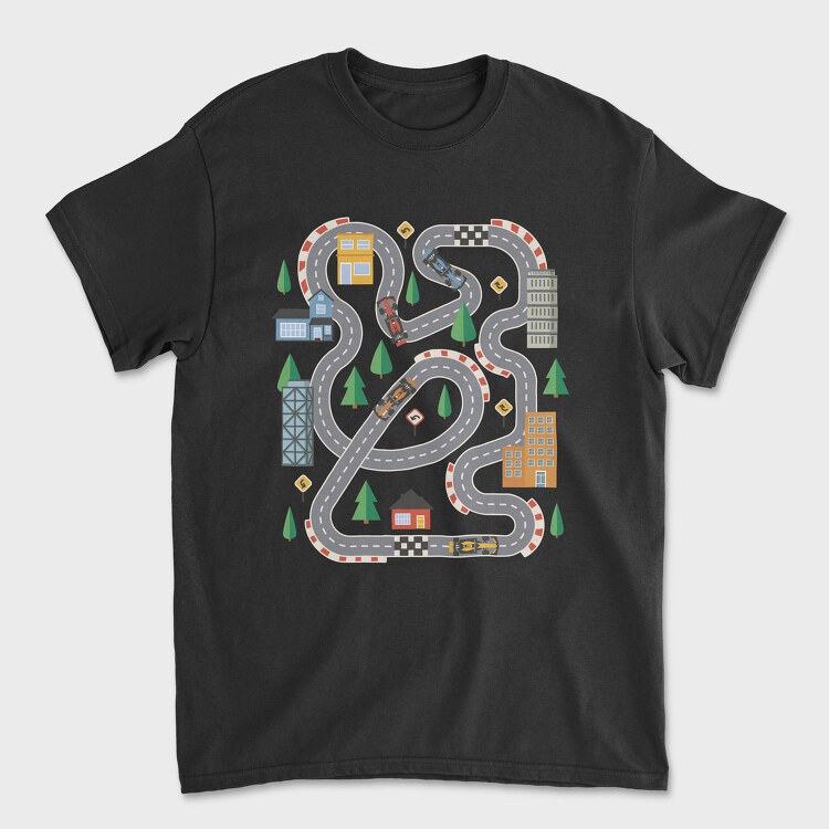 Race Track, Унисекс Мъжка Тениска