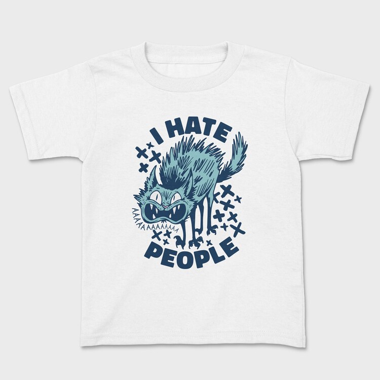 Cat I Hate People, Kids' T-Shirt