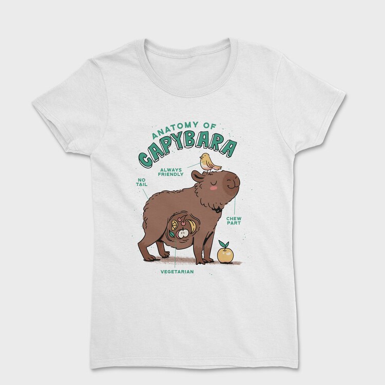 Cute Capybara Anatomy, Women's T-Shirt
