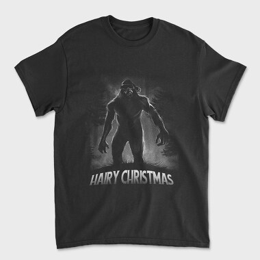 Hairy Christmas Bigfoot, Унисекс Мъжка Тениска