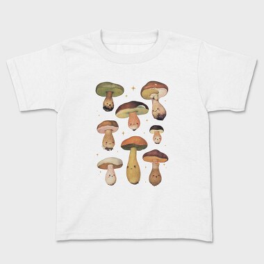 Poster Mushrooms, Kids' T-Shirt