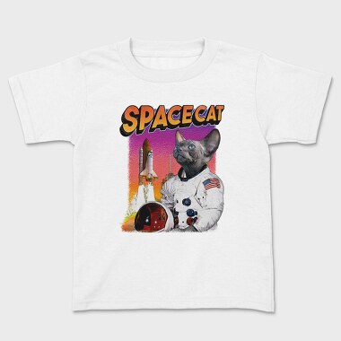 Space Sphynx Cat Astronaut, Kids' T-Shirt