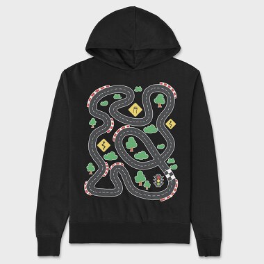 Race Track Kids, Unisex Men's Hoodie