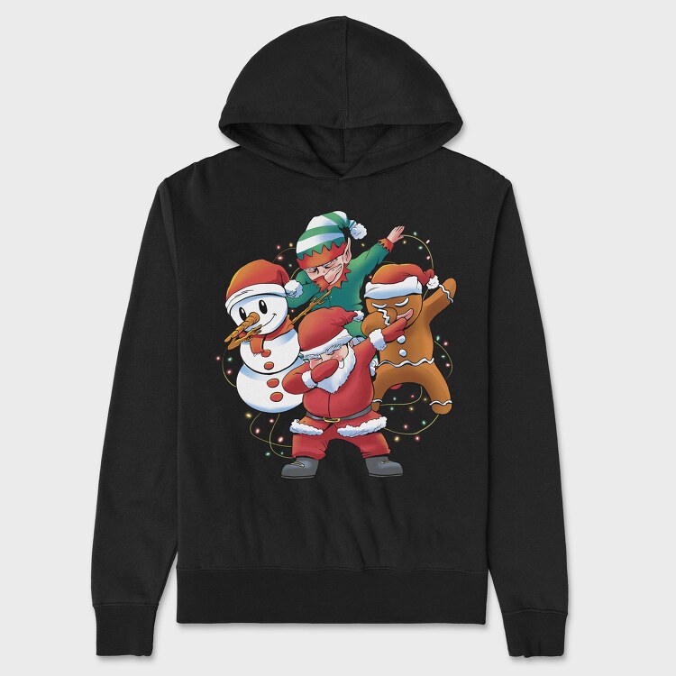 Santa Friends Dabbing, Унисекс Мъжко Суичър