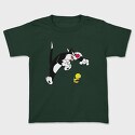 Monochrome Portrait Bear, Kids' T-Shirt